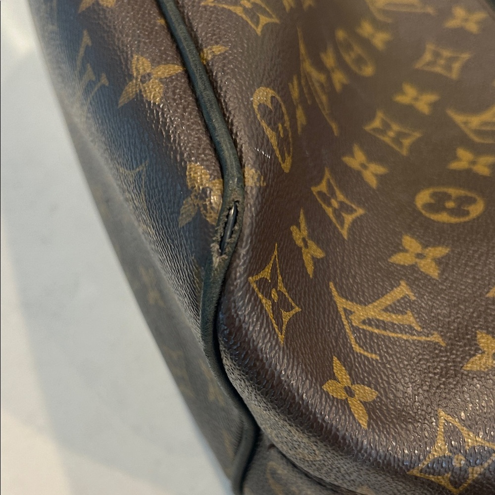 100% Authentic Louis Vuitton Brown Monogram Backpack with Black Leather Flap - Picture 9 of 15